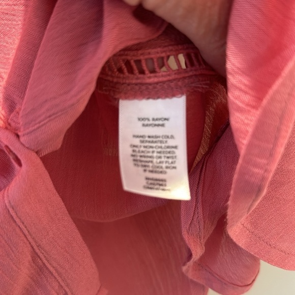 Caslon Oversized Rayon Blouse Blush Size large NWT - Picture 8 of 10